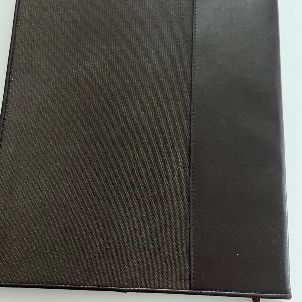 Cambridge Brown Leather Canvas Portfolio Brown
